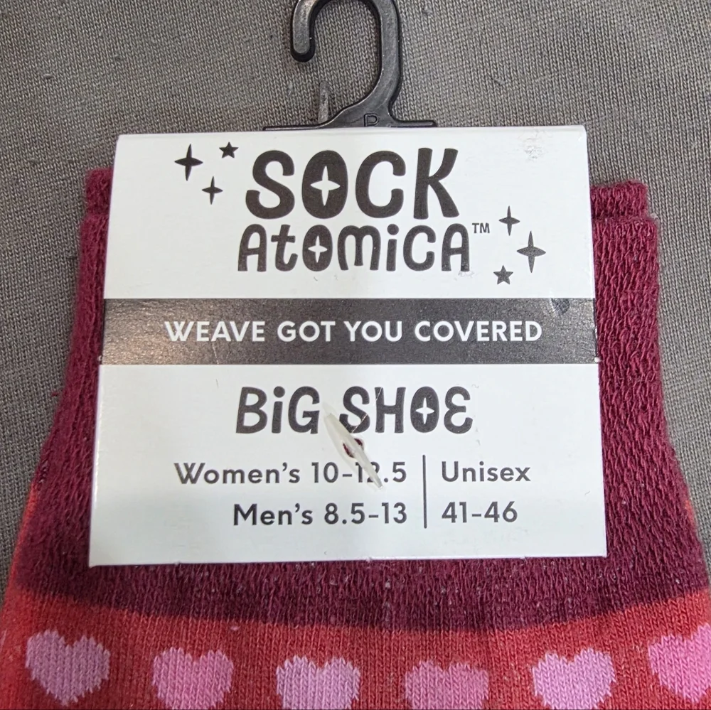 ❤️2/$12 NEW Sock Atomic Bride Tribe Novelty Socks Big Shoe Wedding Bachelorette